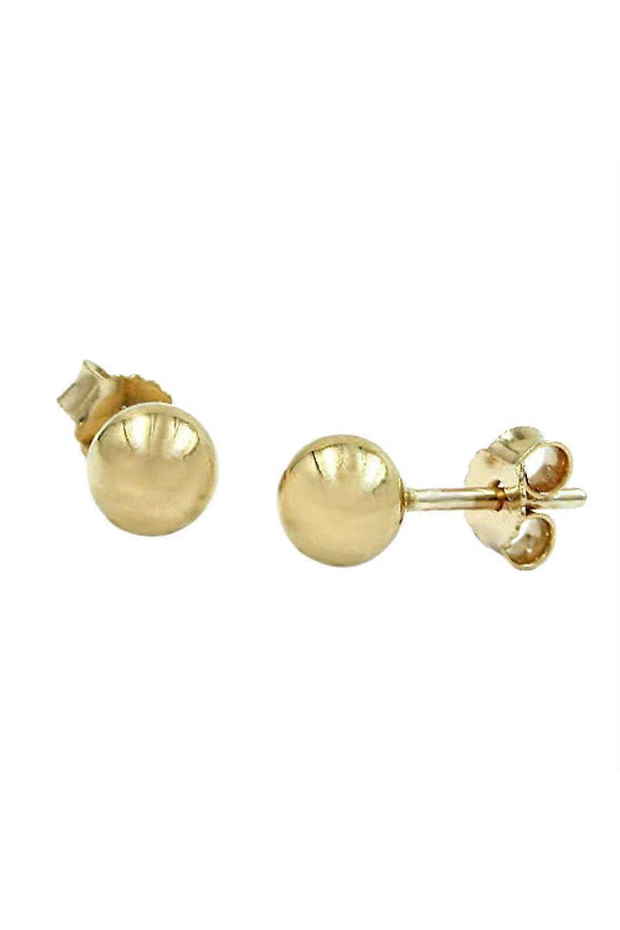 Stud Earrings 5mm Ball Hollow Inside 9k Gold - Gl430035