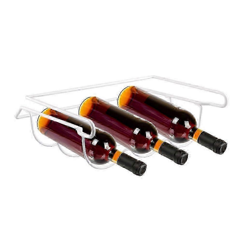 Practical Refrigerator Wine Rack, Space-Saving Stackable Wine Bottle Organizer with Plastic Bottle Storage Holder for Kitchen Storage Organizer