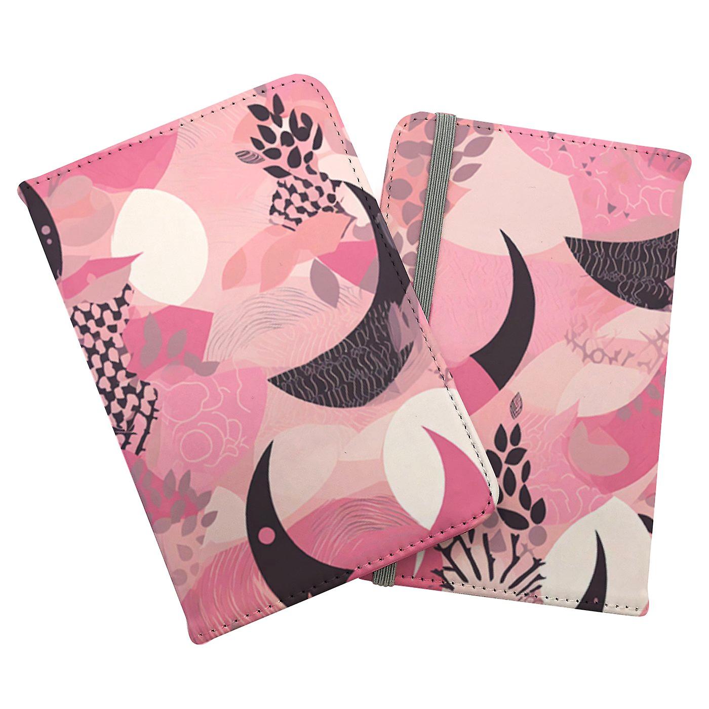 Abstract Pink Moon Pattern Passport Cover