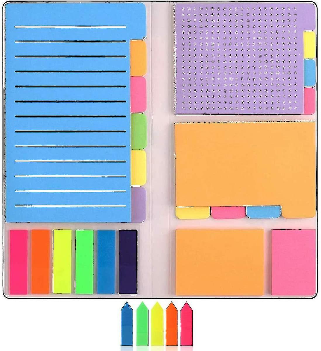 Swhyv 500 Pack Sticky Notes 7 Types Post It Notes With Writable Labels Bookmarks For Marking