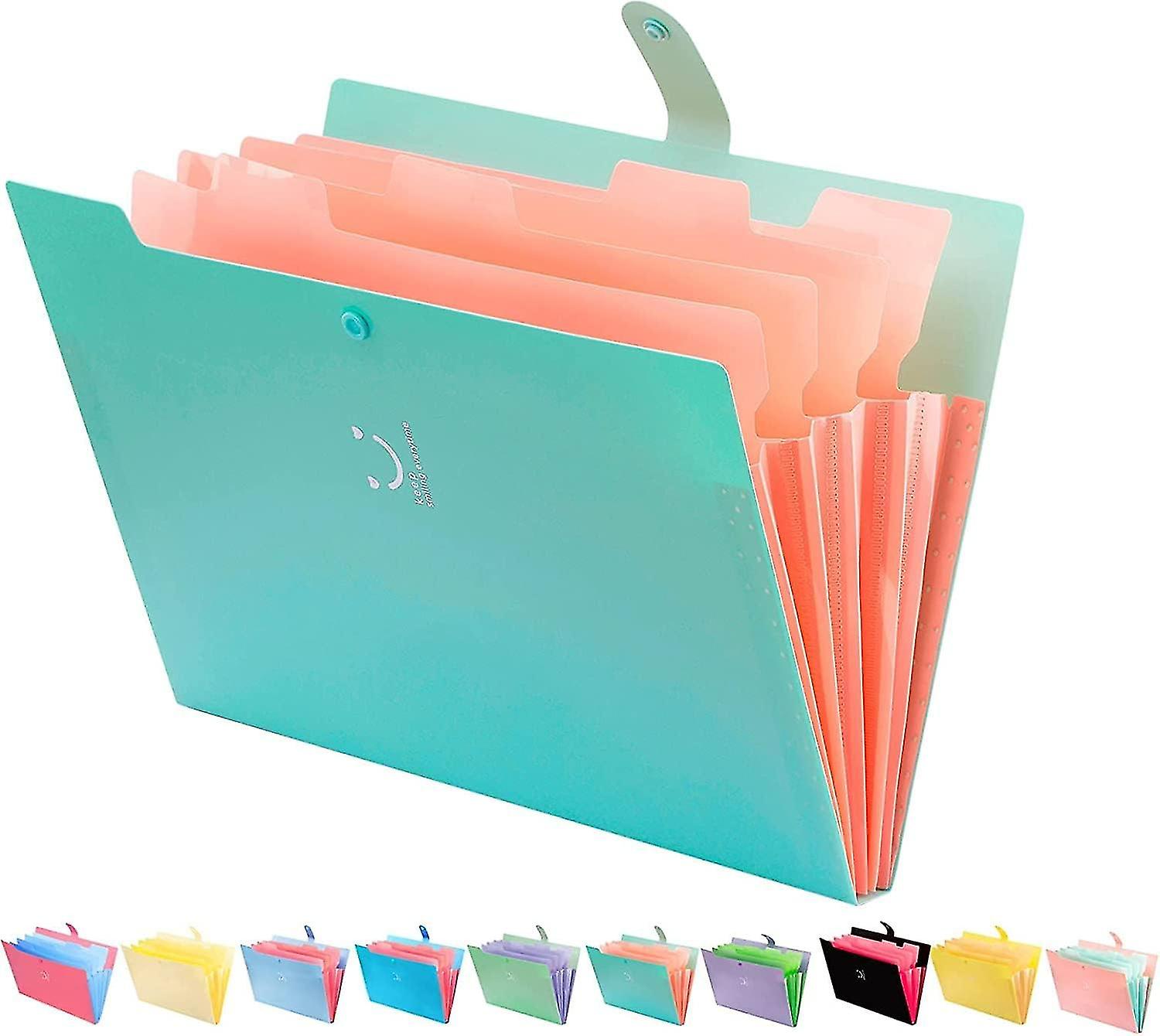 Expanding File Folder, Cute Folder For Important Documents 5 Pocket Folder Organizer