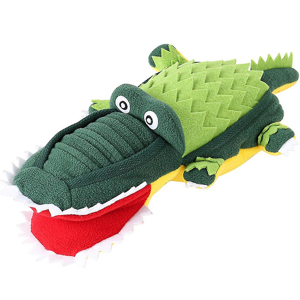 Dog Snuffle Mat Plush Squeak Alligator Stuffed Chew Toy Preventing Obesity