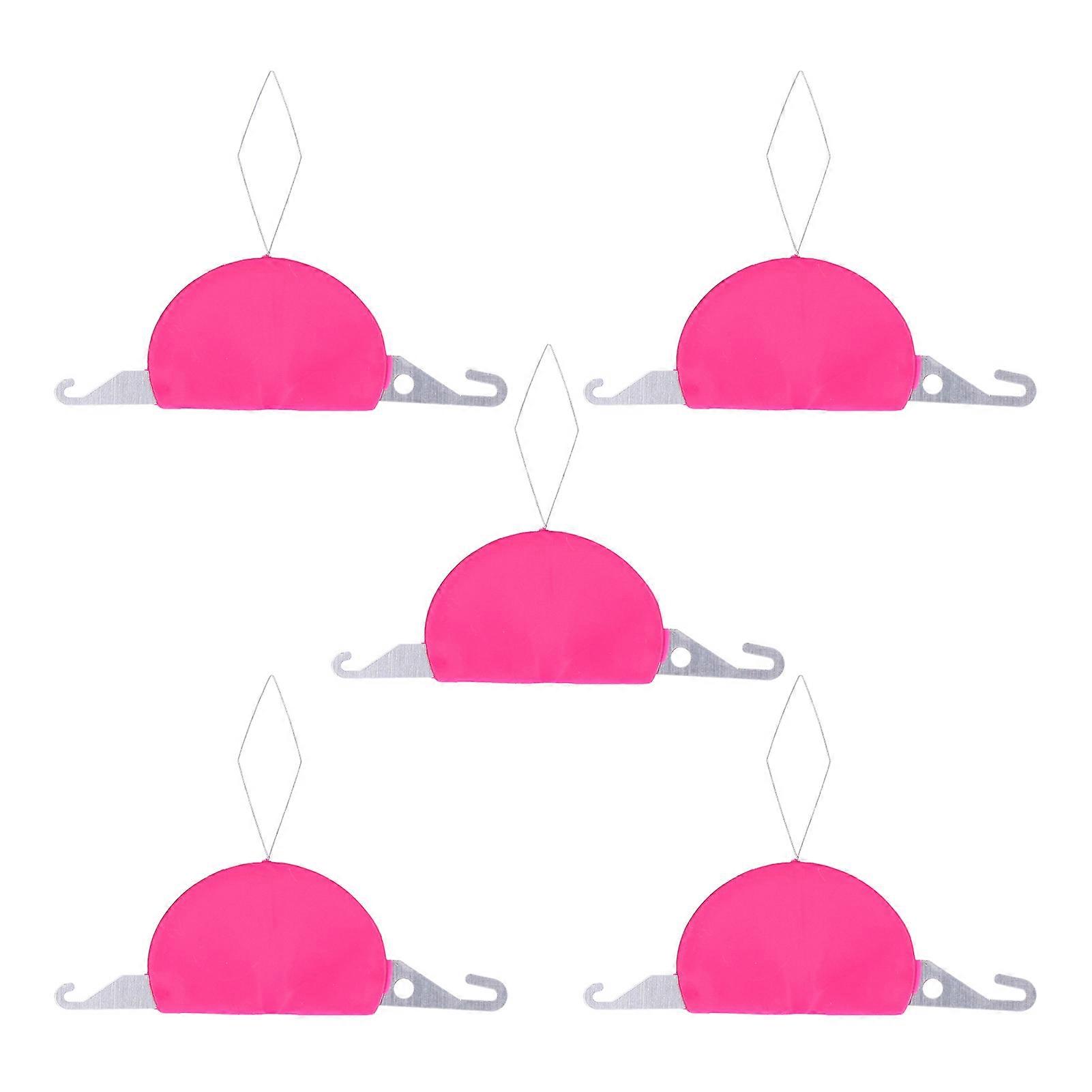 5pcs Needle Threader 3 In 1 Soft Flexible Lightweight Portable Durable Sewing Needle Threaderrose Red