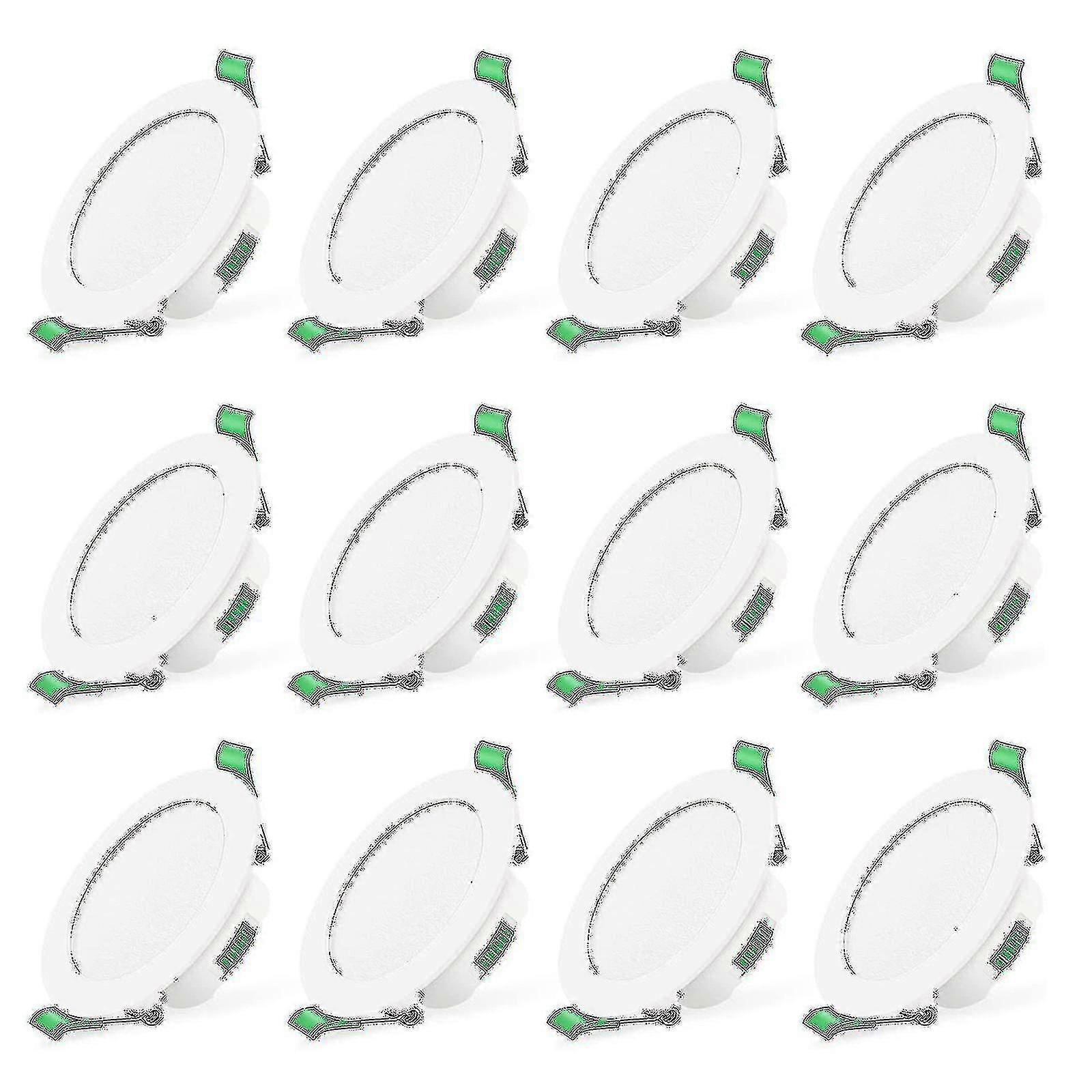 12pcs 7w White Led Downlight Recessed Ceiling Lights Slim Spot Light