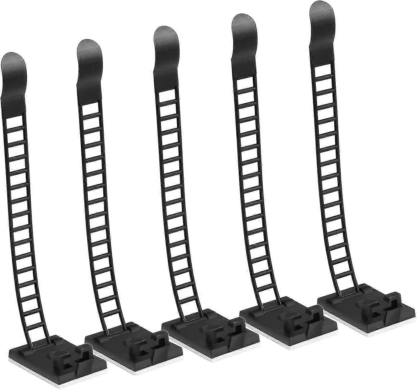 100 Pieces Adhesive Cable Clips, Adjustable Cable Belt, Adhesive Cable Tidy 3m