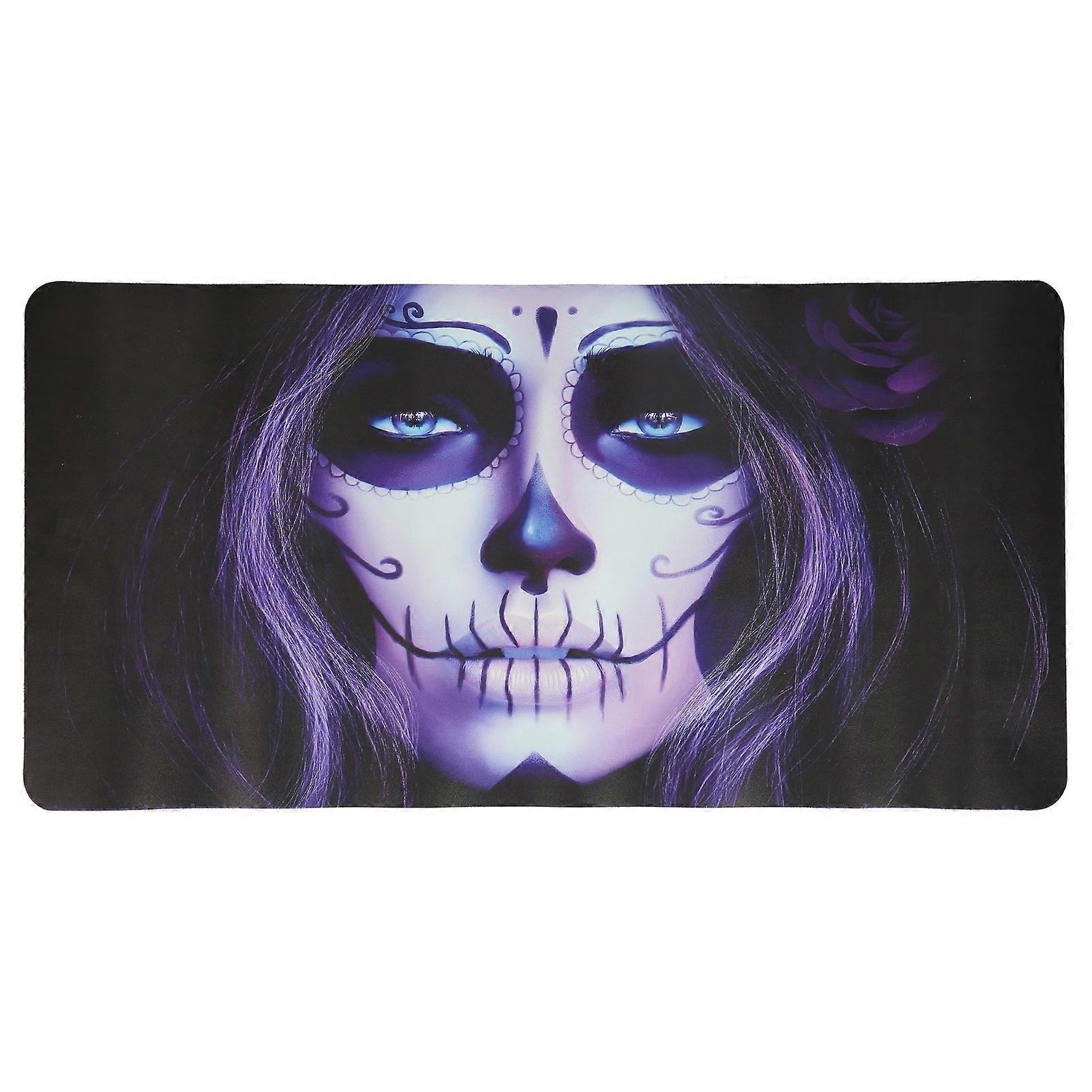 Gaming Mouse Pad Waterproof Artificial Leather Face Pattern Computer Desk Mat for Home Office