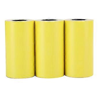 3PCs Aufkleber Thermopapier Wasserdicht Anti-Reibung Anti-Öl 56MM für Peripage Drucker (Gelb)