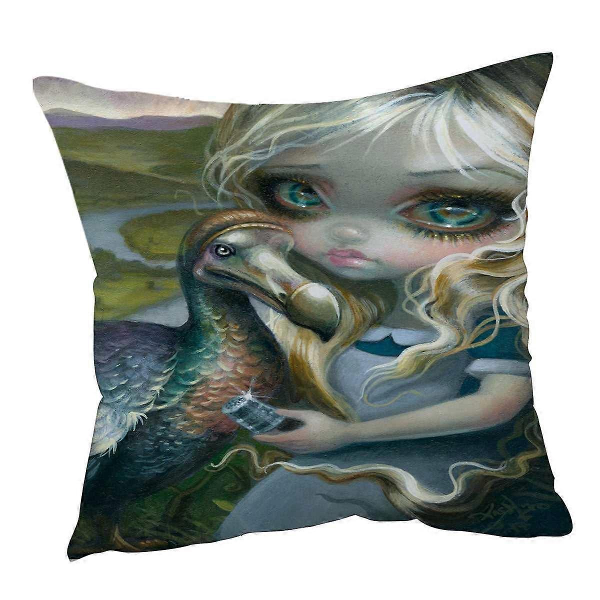 Alice's Prize Dodo and Alice Cushion Cover