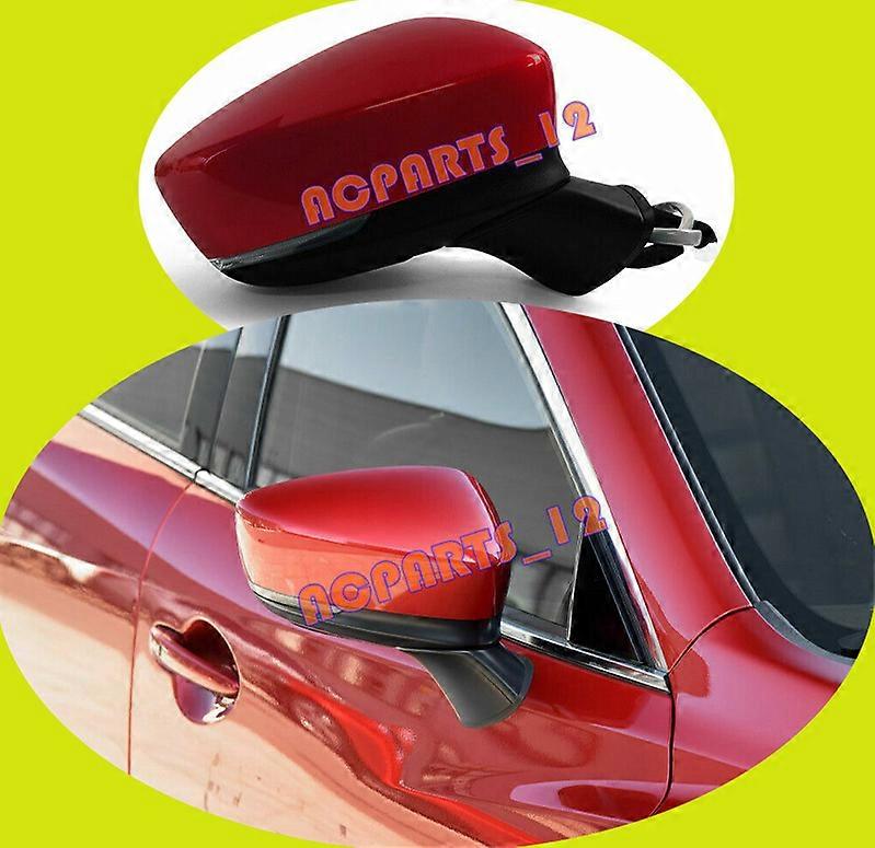 Red Right Side Rearview Mirror Assembly 9-PinsFor Mazda 6 2017-2021