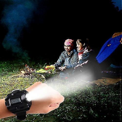 Ht-8008 Multi-functional Rechargeable Led Flashlight Watch With Compass