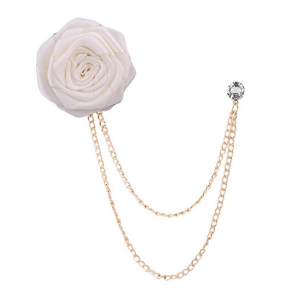 Rose Lapel Pin Brooch Buttonhole Groomsmen Corsage And Buttons 12 Color-Yvan