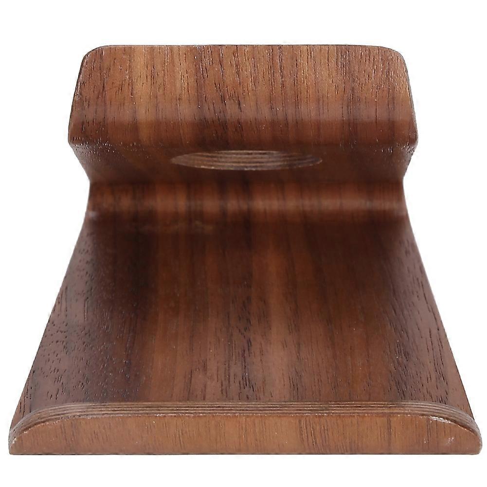 Double-Sided Walnut Desktop Tablet PC Holder Mobile Phone Stand Bracket Accessory(nut Brown )