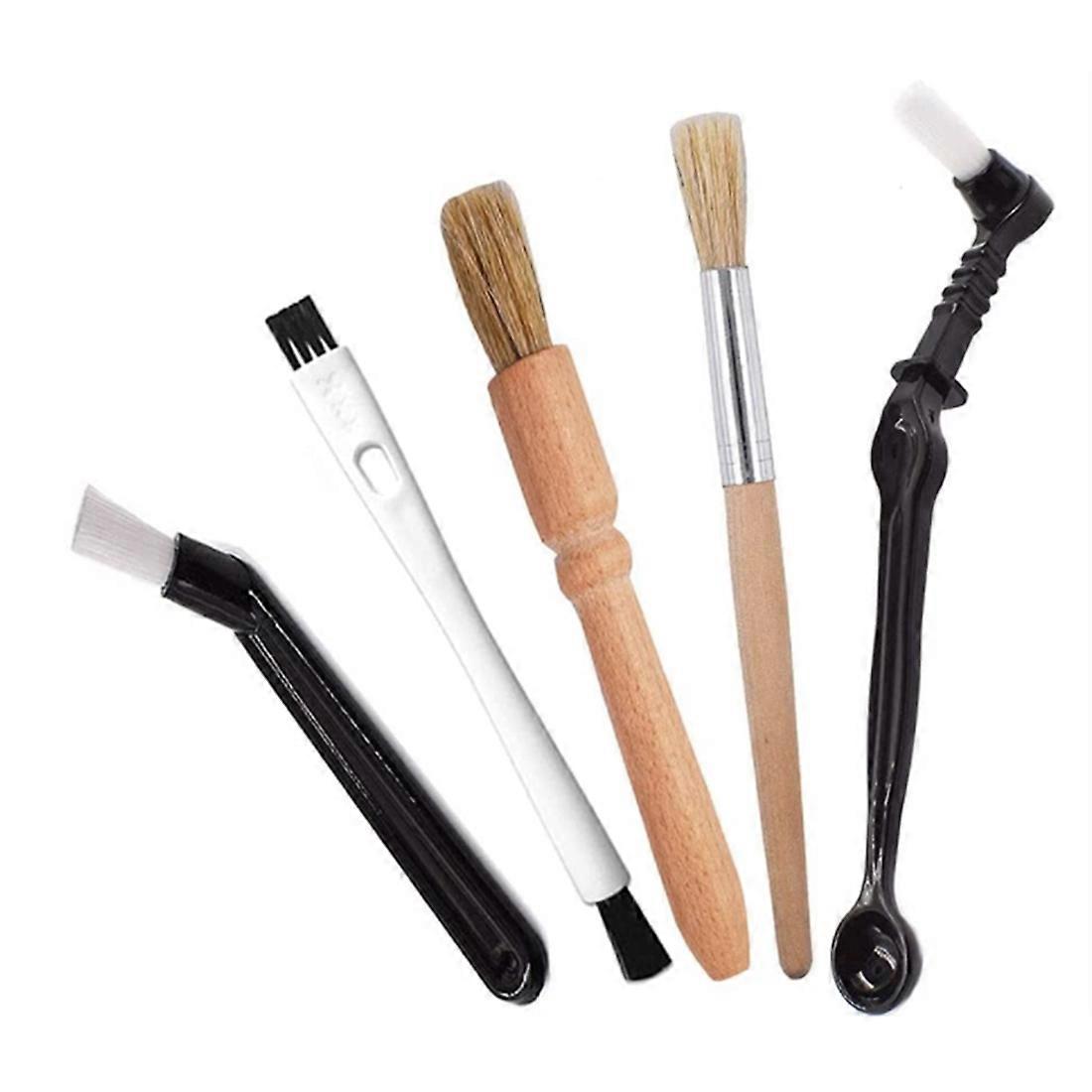 Coffee Brush Set Espresso Brush Kit,Wooden Coffee Grinder Machine Cleaning Brush and Espresso Brush
