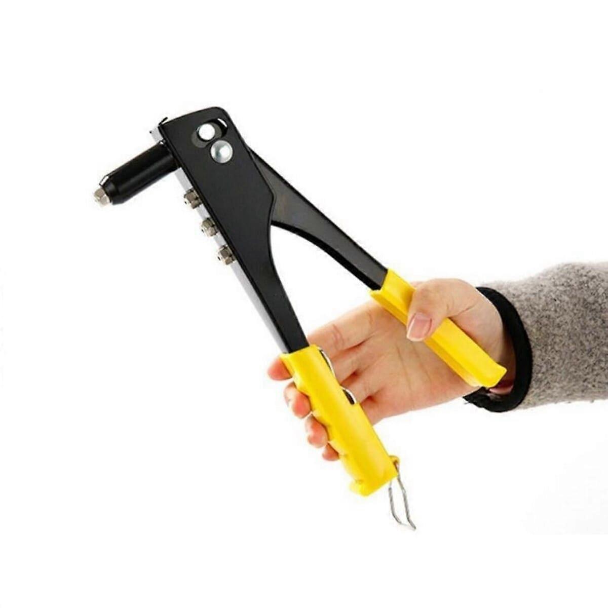 Pop Rivet Tool Riveter Gun with Steel Blind Rivets Repair Tools Kit Heavy Duty Hand Tool Set for Metal Woodworking