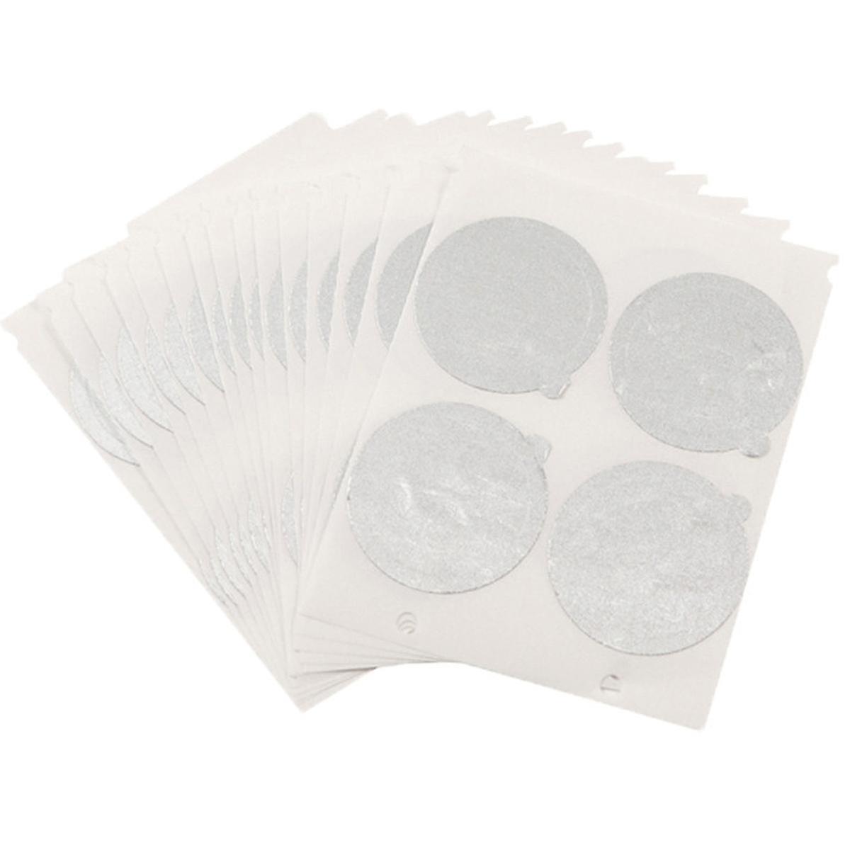 100 pcs aluminum espresso lids for reusable capsules, self-adhesive foil sticker seals