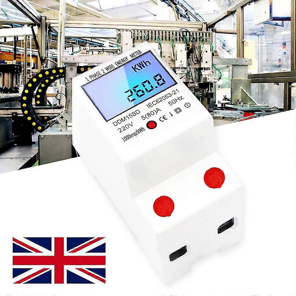Lcd Display Electricity Usage Monitor Single Phase Energy Kwh Meter 2 Wire 220v