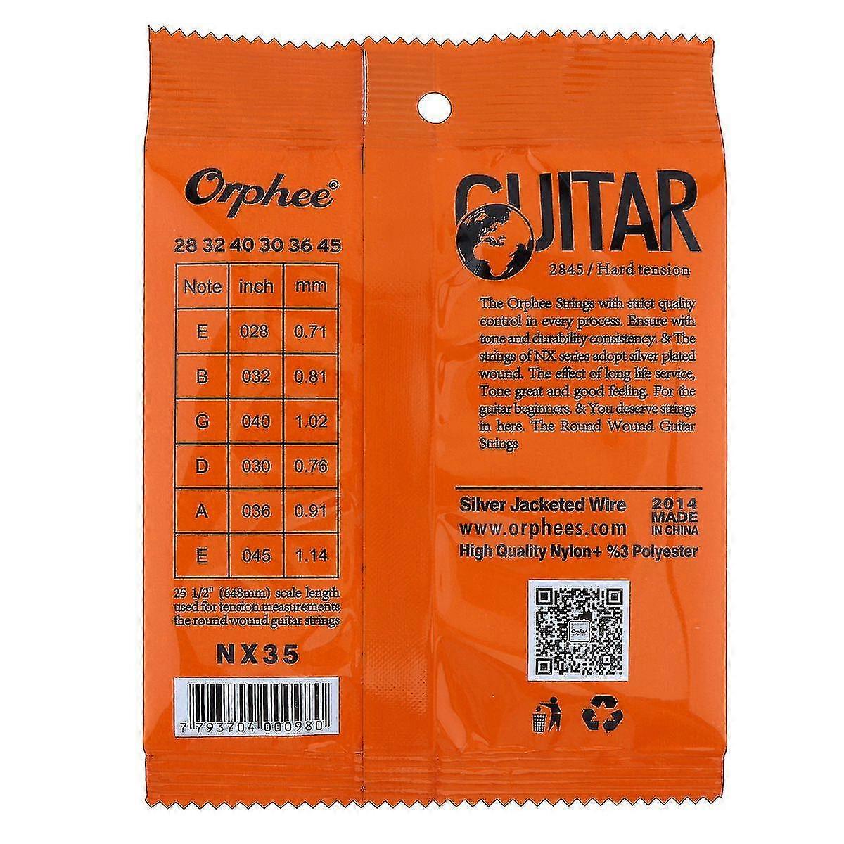 6pcs/set Guitar Strings Classical Guitar String E/b/g/d/a/e Use High- Nylon Wi
