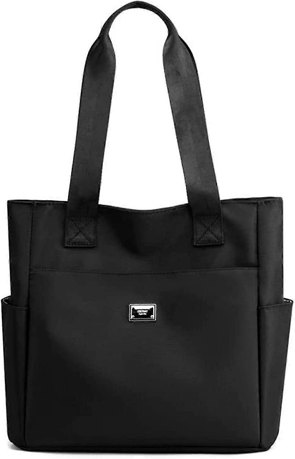 Lightweight Waterproof Nylon Shoulder Bag, Large Capacity Handbag, Tote Bags For Work School And Travel
