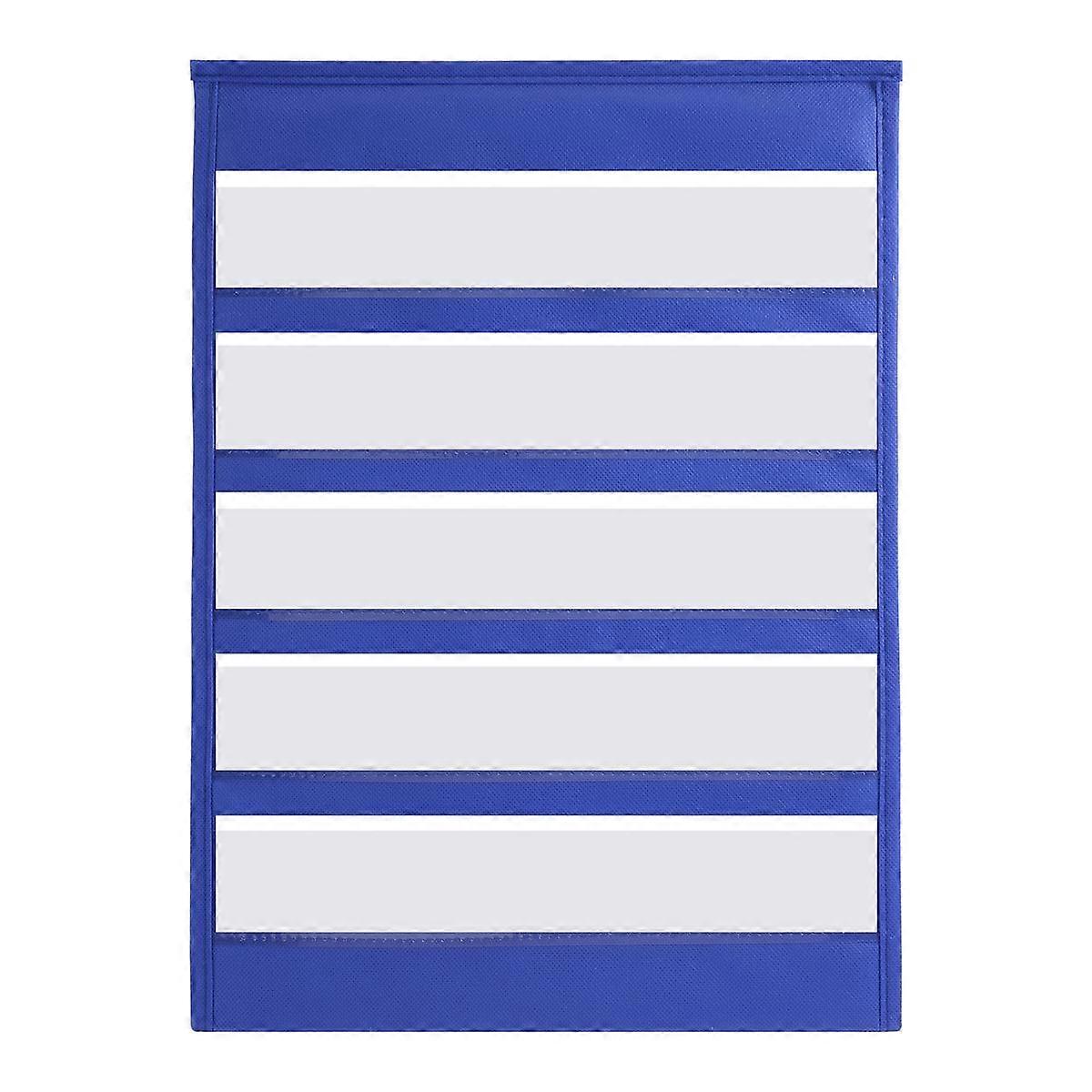 Desktop Pocket Chart Double-Sided and Self-Standing Mini Pocket Chart Stand for Individual or Small