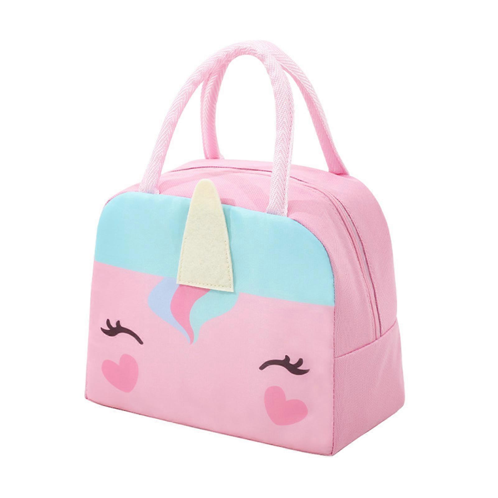 3D Pattern Lunch Tote Pouch Large Capacity Oxford Cloth Lunch Box for Beach Camping Hiking Trip