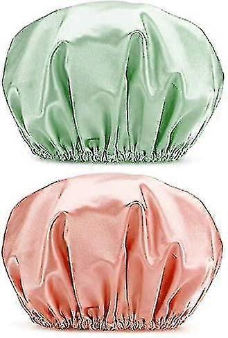 2pcs Shower Cap Bathing Cap Waterproof Shower Cap Elastic Waterproof Shower Caps