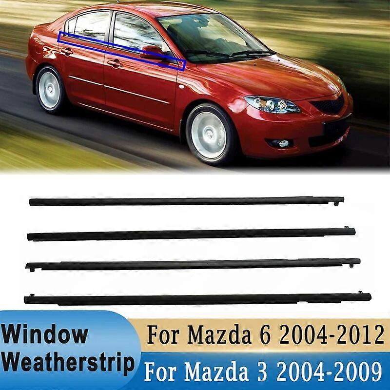 For Mazda 6 2004-2012  Window Weatherstrip Seal Belt Trim Sealing Strips for Mazda 3 2004-2009 Rubber Outer Window Glass Seal