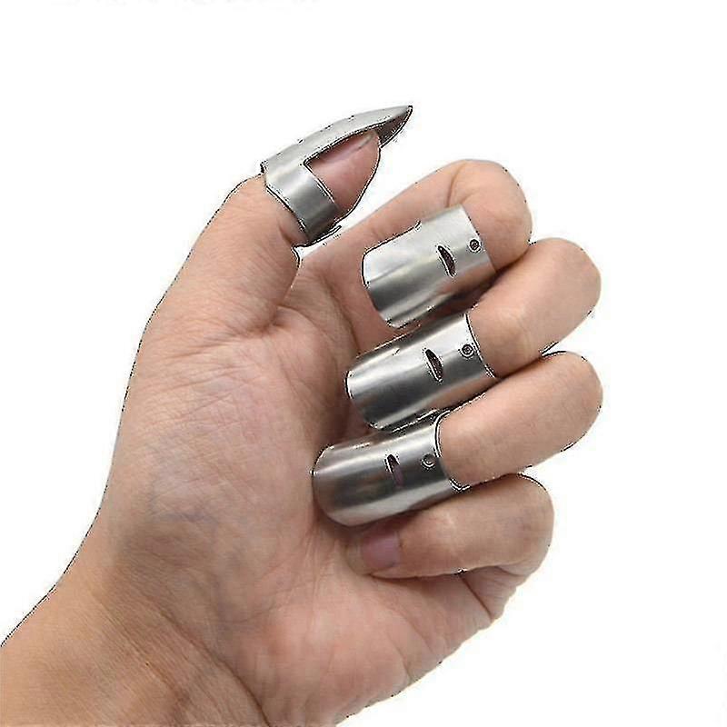 4x Stainless Steel Finger Protection