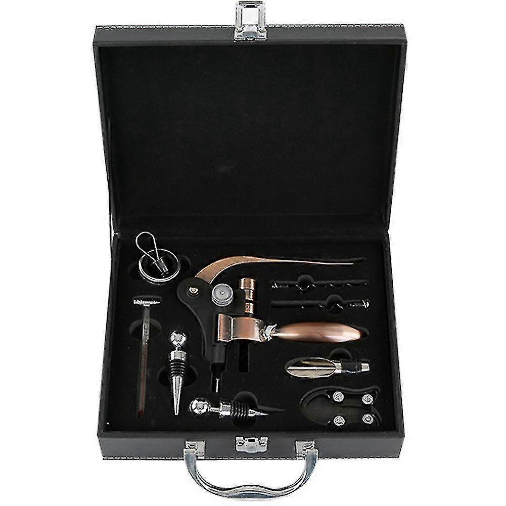 Wine Opener Set Premium Leather Box Rabbit Corkscrew Wine Opener,wine Pourer