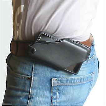 Leather Men Phone Case Pouch Belt Waist Bag for iPhone Cellphone