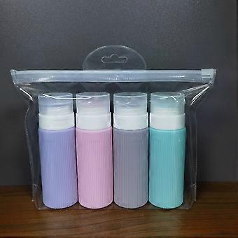 Pacote de 90 ml de Silicone Garrafas de Viagem Recarregáveis Gadgets de Viagem Kit de Viagem Recarregável Shampoo Gel de Banho Produtos para Cuidados com a Pele e Mais Essenciais