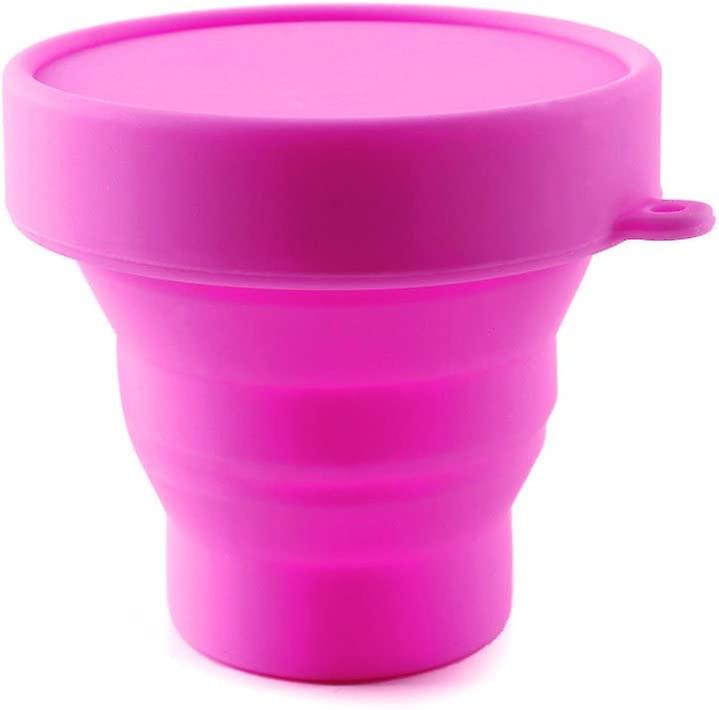 Collapsible Silicone Cup Foldable Sterilizing Cup for Menstrual Cups and Storing Your Diva Cup
