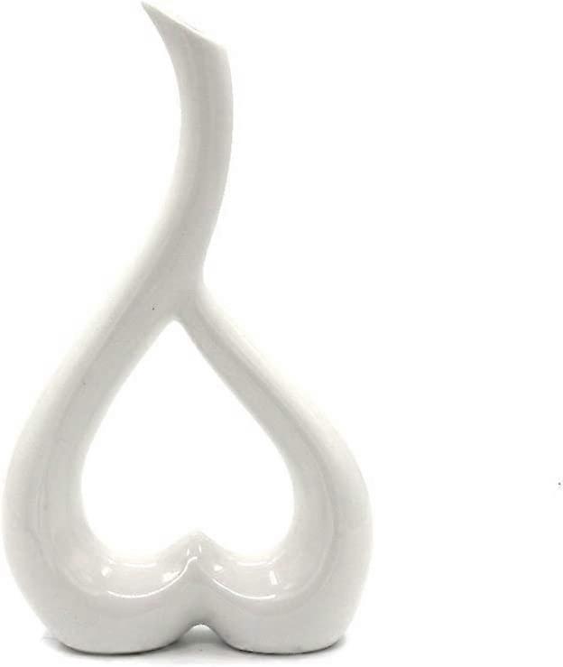 Ceramic Art Vase 10"(White)