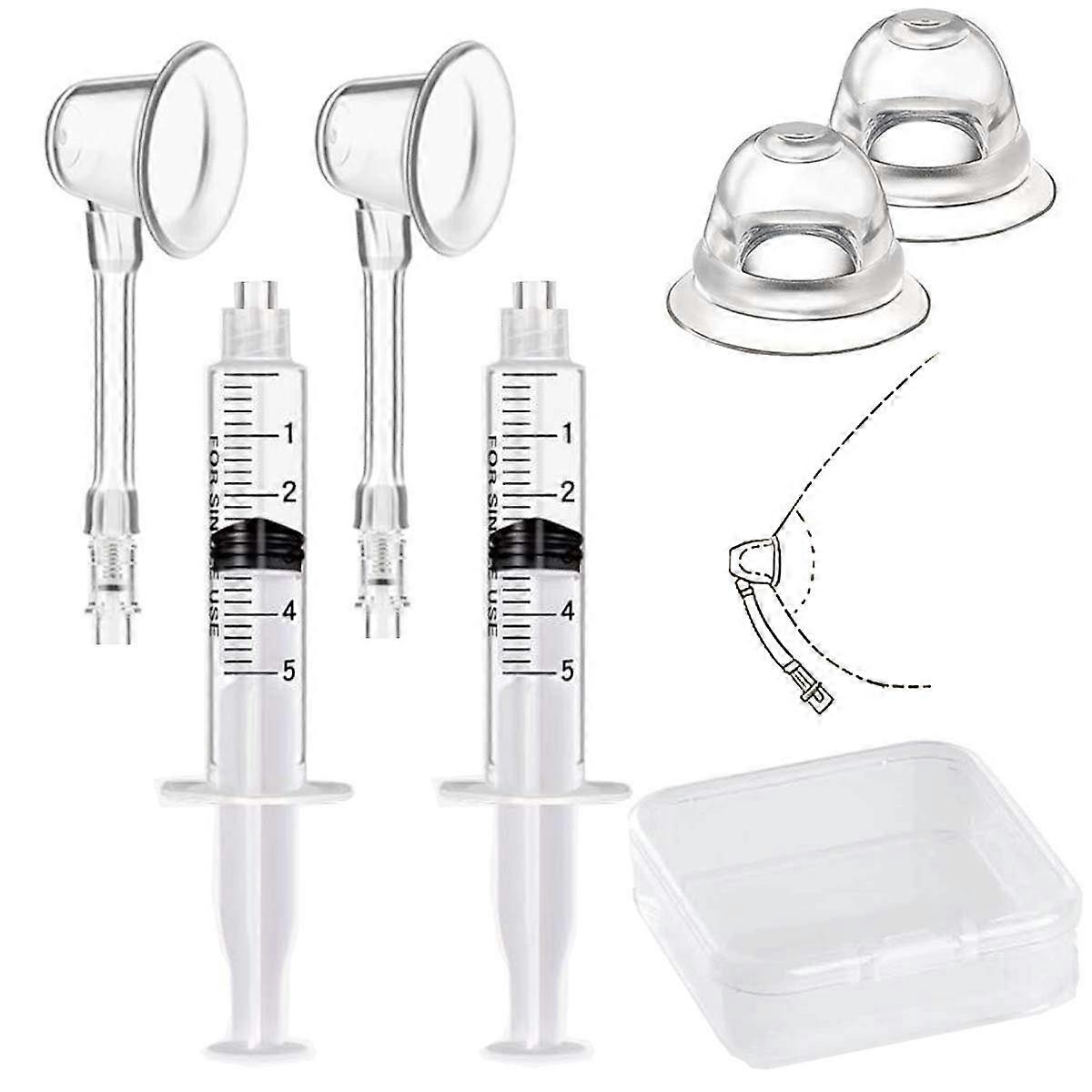 2 PCS Nipple Puller Nipple Aspirator Corrector Women Nipple Suckers for Flat Nipples