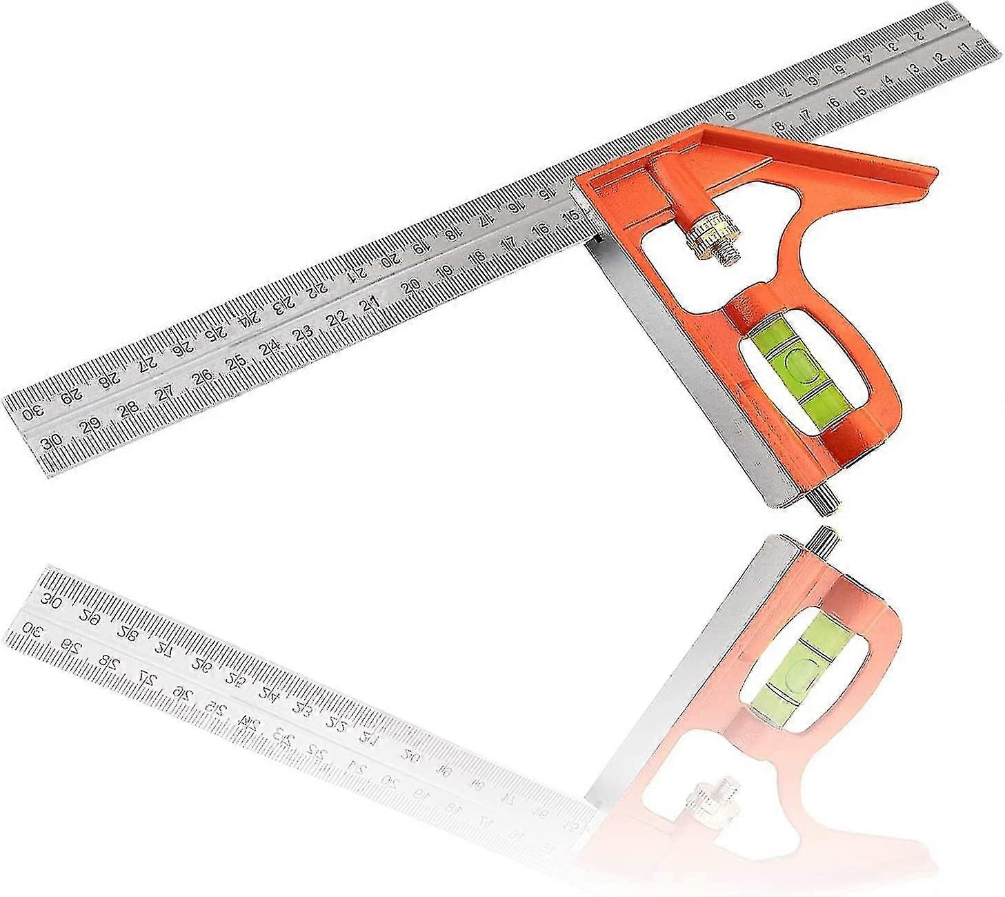 Combination Square, Multi-function Adjustable Ruler, Angle Measuring Tool With Spirit Level And Handy Line Pen For Tracing, Measuring