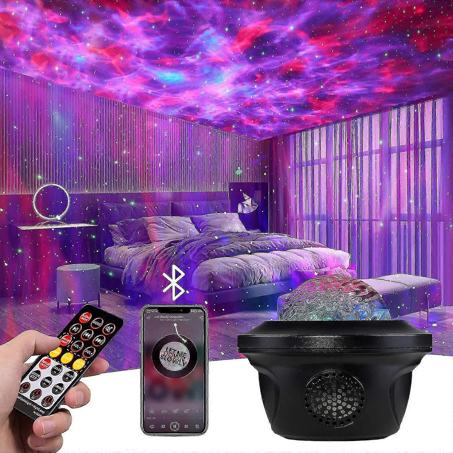 Projector, Starry Sky Projector, Remote Control With Bluetooth Music Speaker, Northern Lig