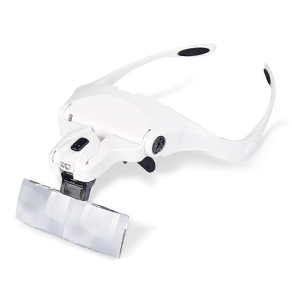 Magnifying Glasses With Led Light Head Wearing Magnifier Optical Glass