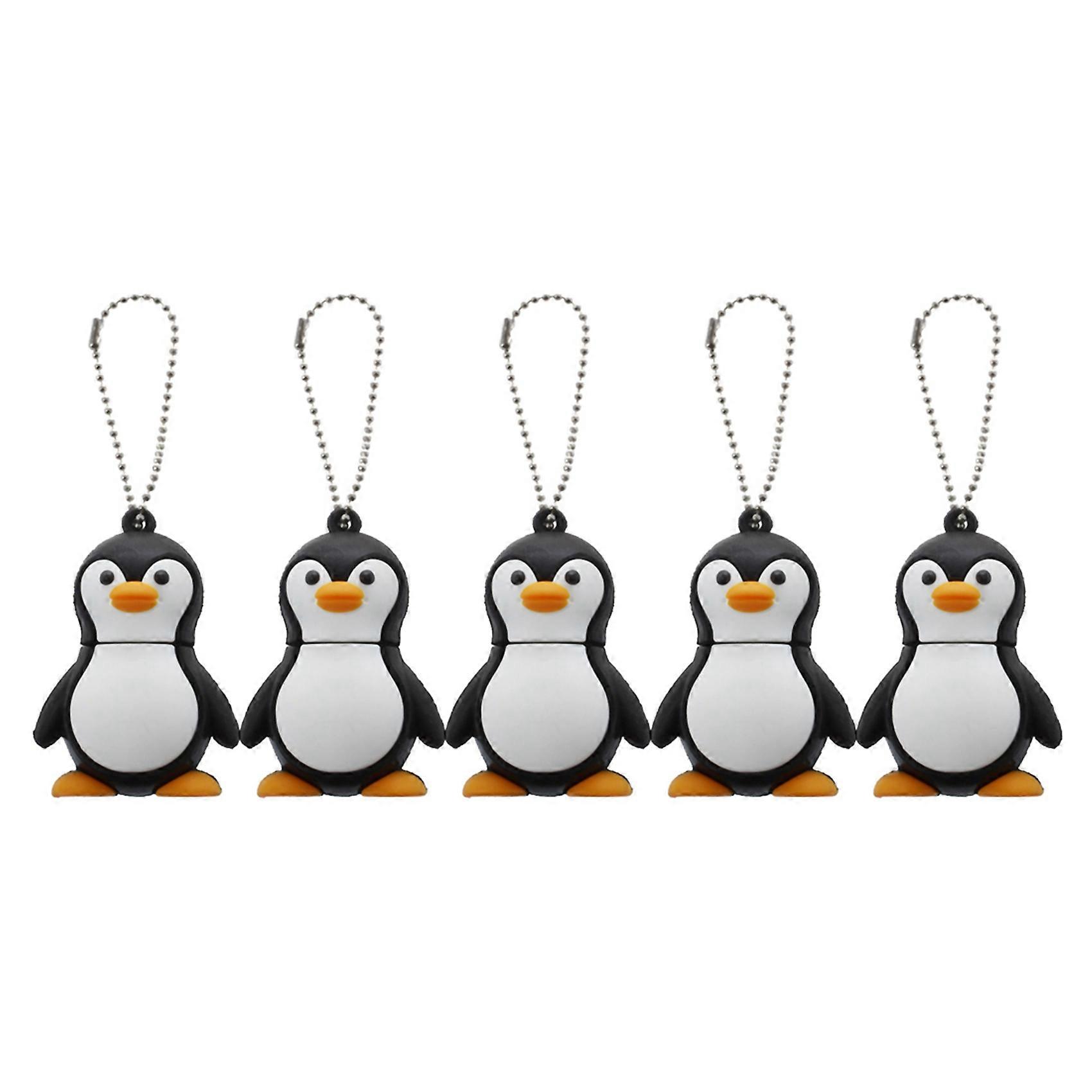 5X 32GB Novelty Cute Baby Penguin USB 2.0 Flash Drive Data Memory Stick Device - Black and White