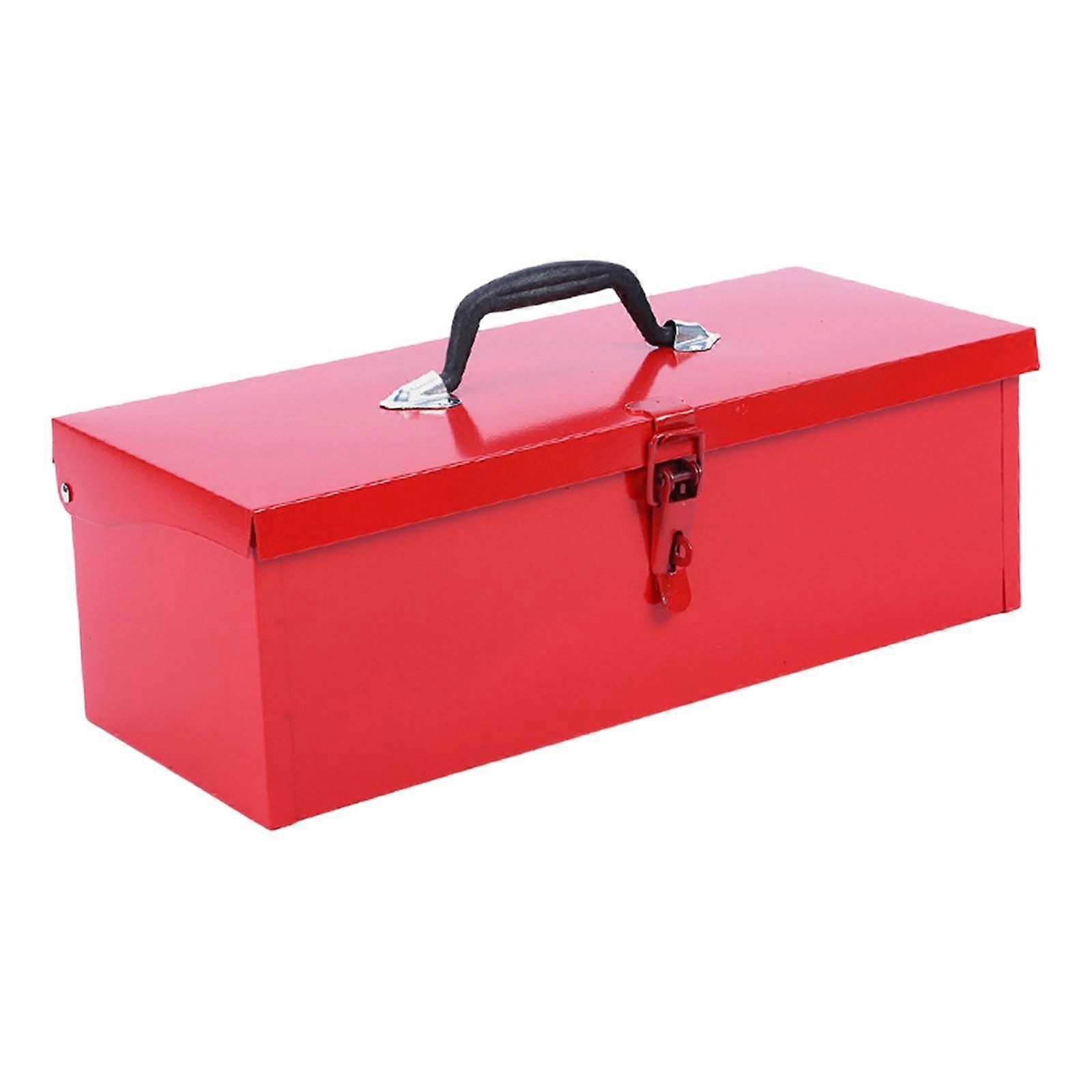 Iron Tool Box Ergonomic Handle Hardware Storage Hand Tool Case for Workshops