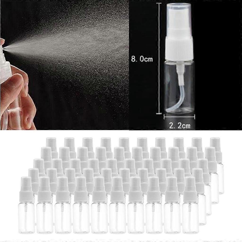 50x Transparent Refillable Empty  Refillable Fine Mist Sprayer 10ml