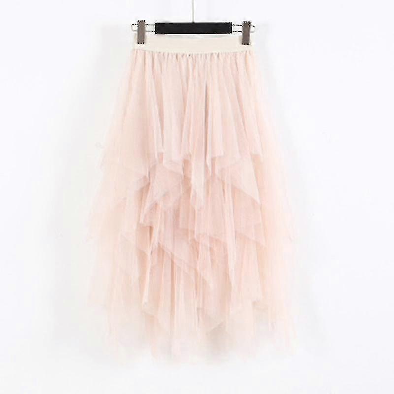 المرأة تول تنورة مرنة الخصر شبكة طويلة الفقرة تنورة اللباس- YH