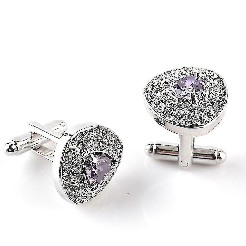 men Shirts Cufflinks Diamond Hollow Cuffs