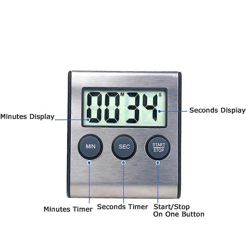 Digital Mini Kitchen Timer Alarm Clock Digital Cooking Timer Portable Magnetic Countdown Timer for Barbecue Spa Cooking