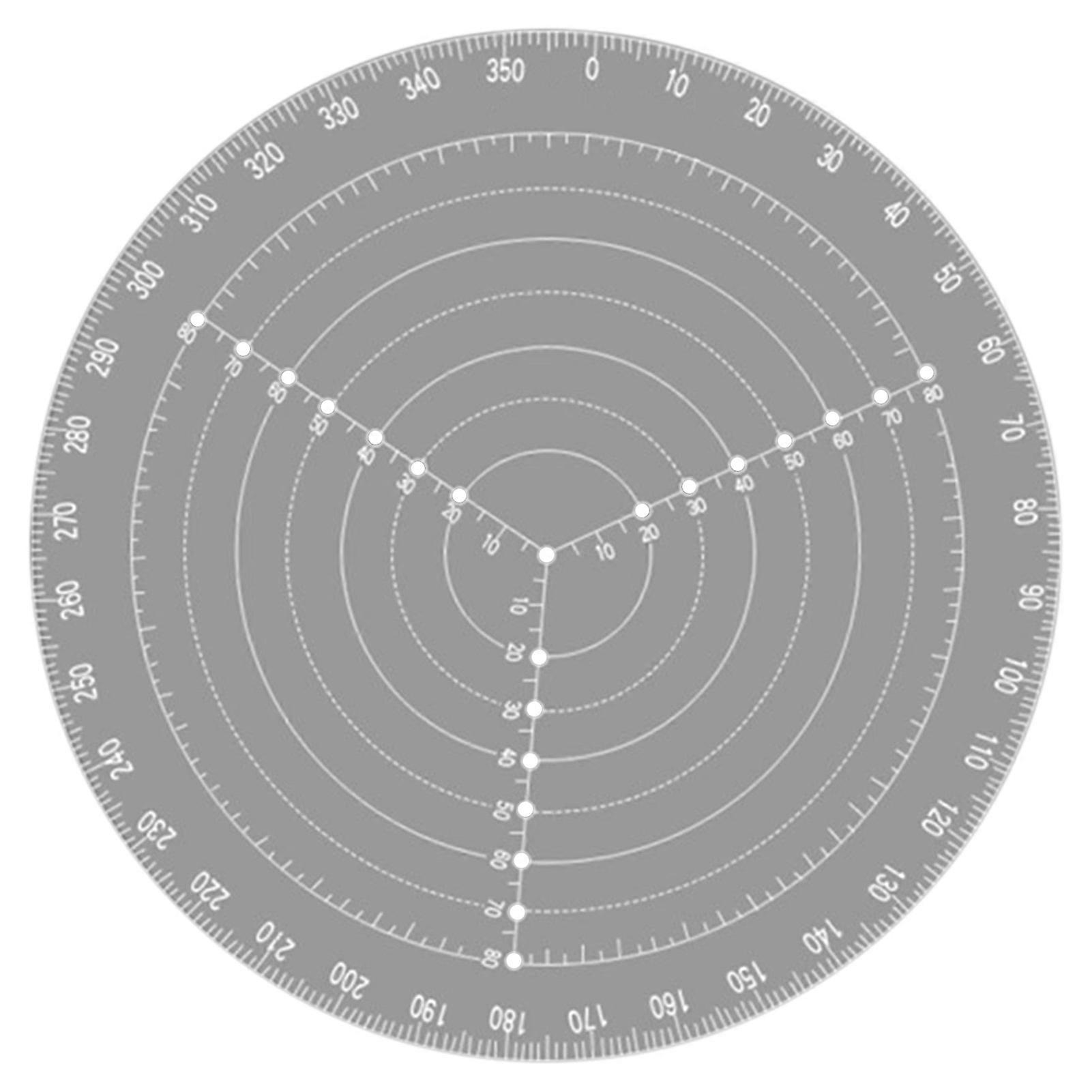 Round Center Finder-Compass Scribing Gauge Clear Acrylic Precise Scale Centering Ruler for Wood Turning Lathe Work
