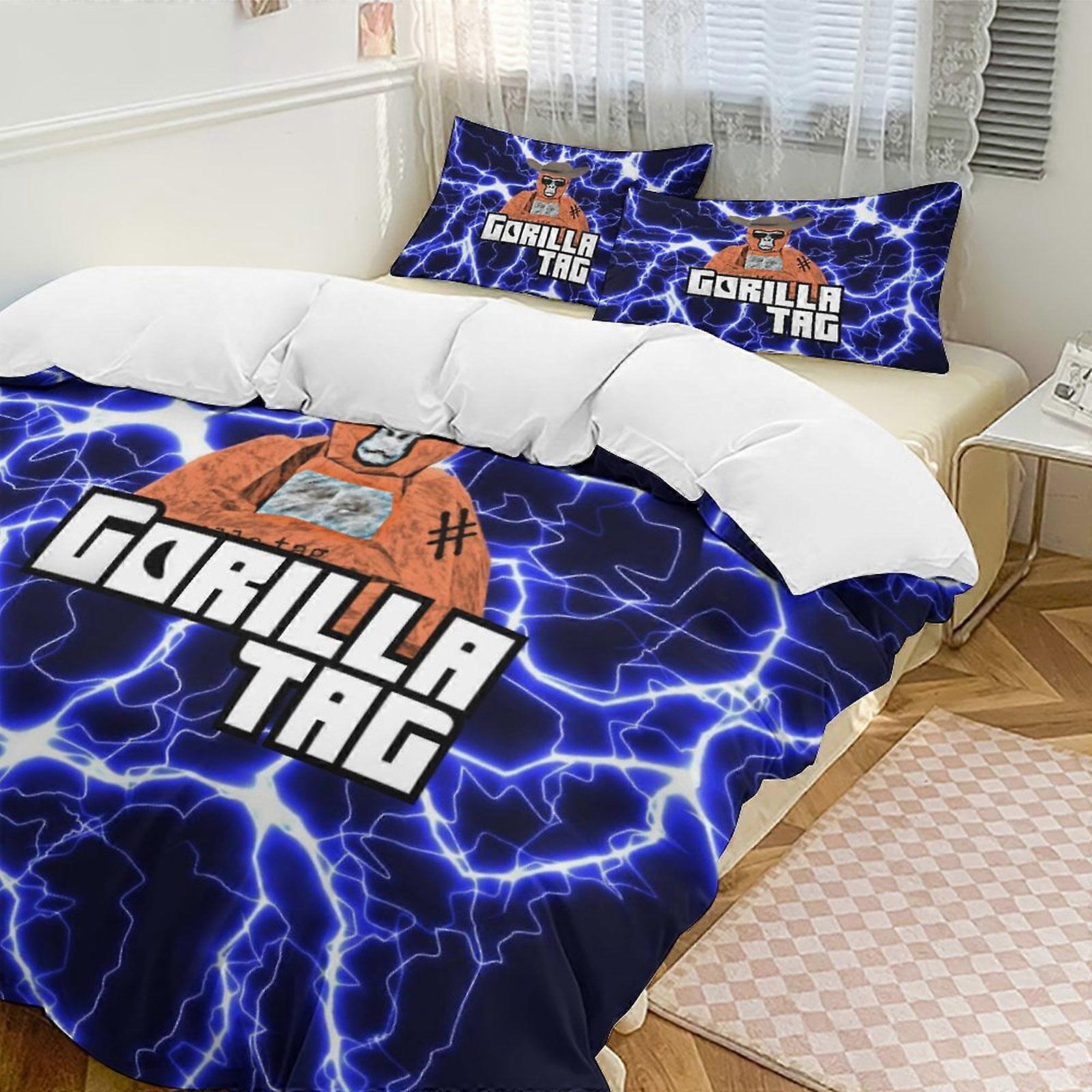 Bedding set NK103 Game Gorilla Tag 3-Piece Bedding Set Soft Warm And Comfortable Bed Set with 1 Duvet Cover And 2 Pillowcases Bed Sheets PC103