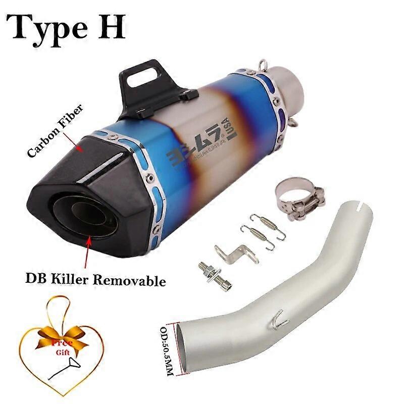 Slip On fr Honda Vfr800F Vfr800x Vfr800 2015-2018 Motorrad Auspuff Flucht modifizieren Mid Link Rohr Schall dmpfer Kohle faser DB Killer