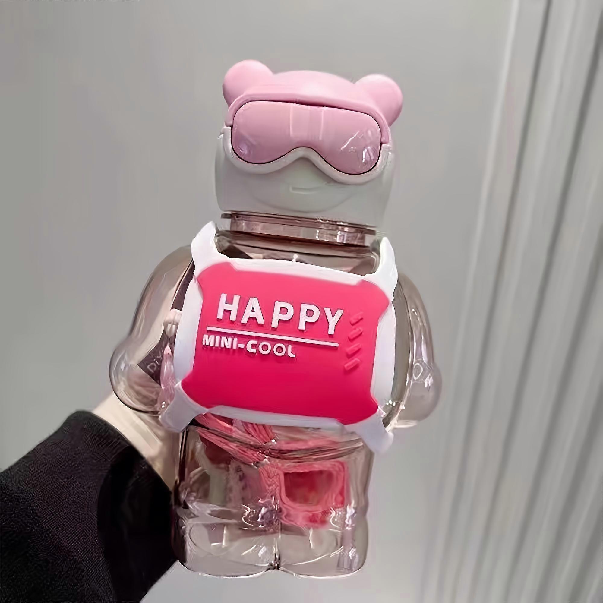 27oz Adorable Bear-Shaped Water Bottle with Strap & Straw - Portable, Leak-Proof, Perfect for Outdoor Adventures, Fitness, and Sports