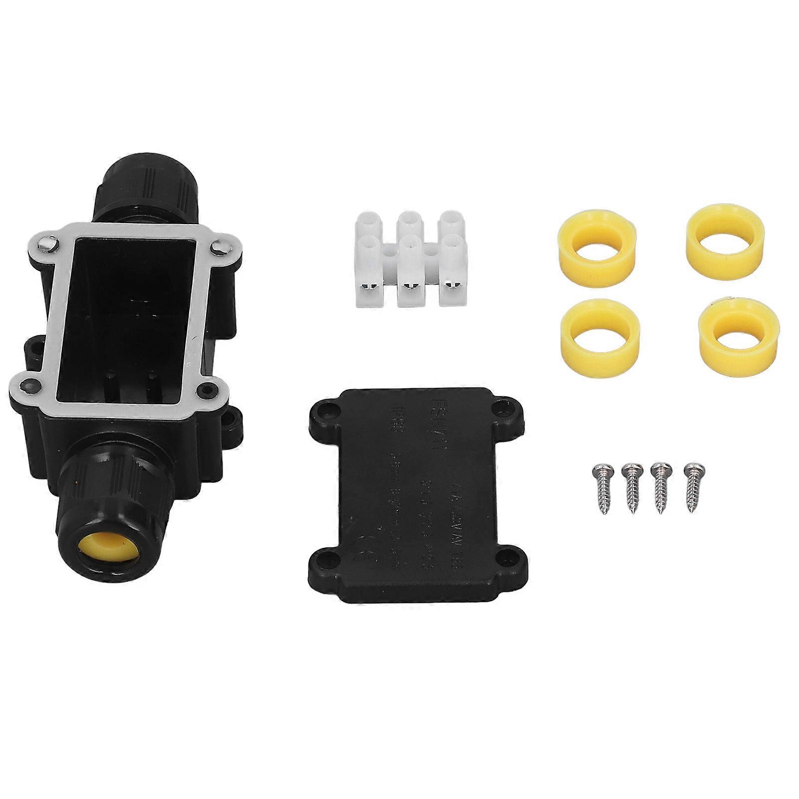 IP68 Waterproof Junction Box 3 Way Outdoor Electrical Connector for Various Cable Sizes