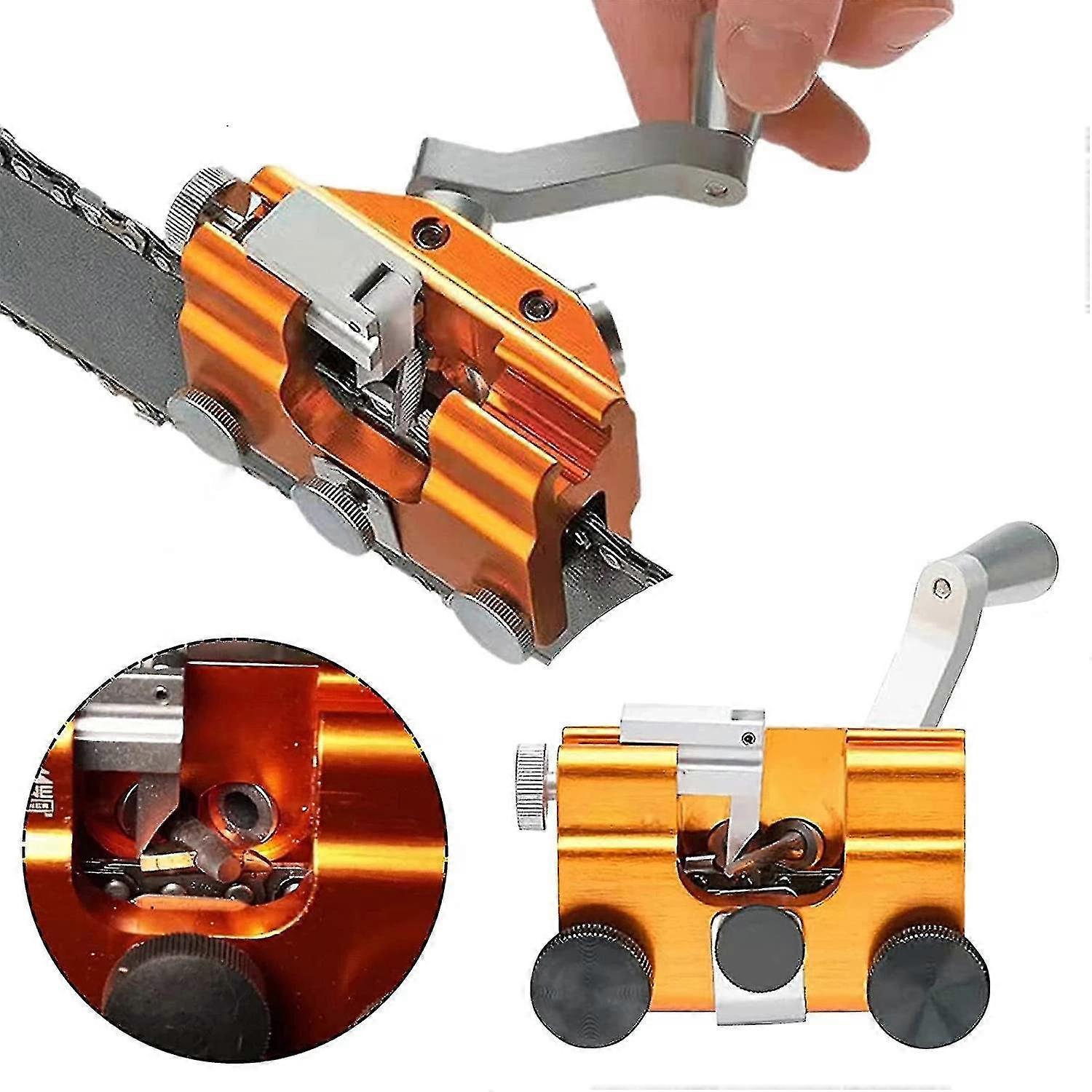 Portable Household Hand Crank Chain Sharpener Electric Chain Saw Sharpening Tool