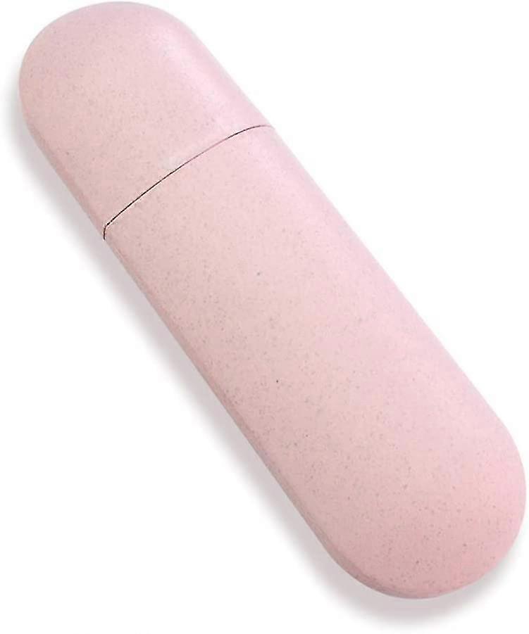 Eco-friendly Travel Toothbrush Case Wheat Straw Material Toothpaste Holder blue