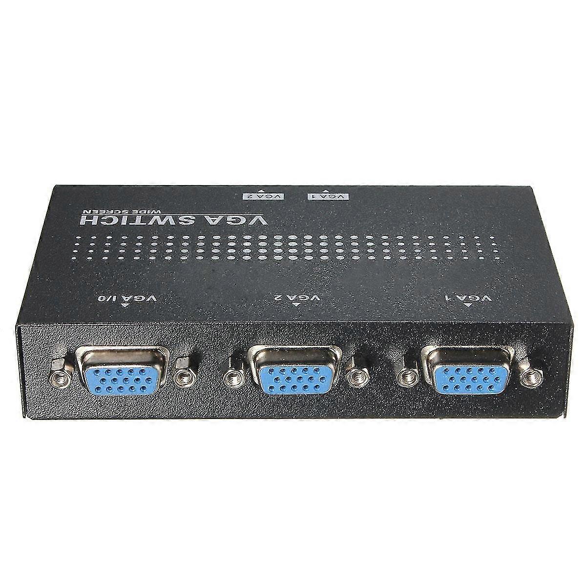 2 Port VGA Switch Splitter - Manual 2 in 1 Out VGA Monitor Switch